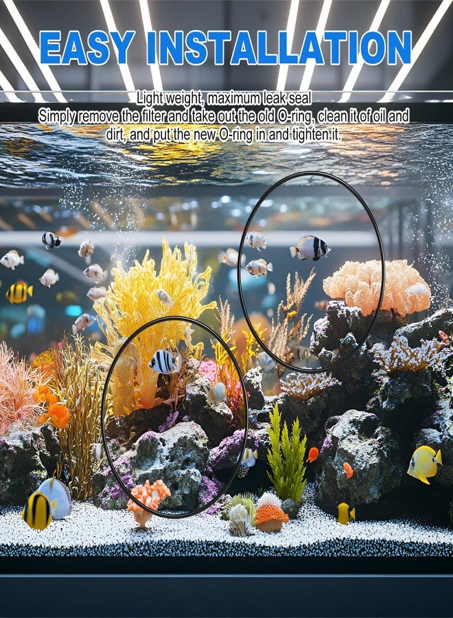 ASPNH A20063 Aquarium Filter O-Ring, Suitable for Replacing Fluval 304, 305, 306, 307, 404, 405, 406, 407 Canister Aquarium Filter Motor Head Seal Ring, Black, 2 Pieces. - Image 4